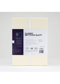 Bettlaken Florella "CLASSIC glatt, 100% Baumwolle", beige (natur), B:155cm L:255cm, Renforc&eacute;, Obermaterial: 100% Baumwolle CO., Bettlaken, Bettlaken