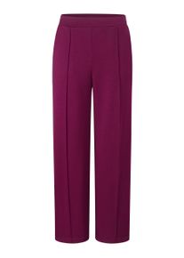Jogginghose SASSYCLASSY "Softe weite Jogginghose mit Biese", Damen, Gr. S-36, EURO, rot (weinrot), Weitere Stoffart, Obermaterial: 50% Polyester PES. 45% Viskose CV. 5% Elasthan EL., Hosen Jogginghose, Lockere Sweathose mit Biese in Weitbeine Gummibund Braun Burgundy