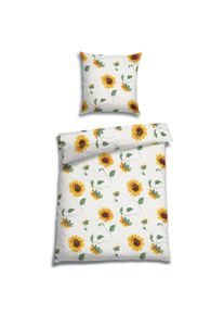 Bettw&auml;sche Florella "Little sun Soft-Touch Seersucker, 50% Baumwolle, 50% Viskose", gelb (wei&szlig;, neutral), B/L:, Seersucker, , Bettw&auml;sche, Bettw&auml;sche