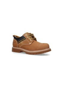 Schn&uuml;rschuh Dockers by Gerli, Herren, Gr. 41, Textil, braun (camelfarben), Leder, Basic, Schuhe Schn&uuml;rschuh, Trekkingschuh, Trachtenschuh mit Kontrast-Rahmennaht
