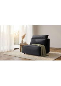 Sessel OTTO HOME "Jorrena, extra weicher Chenille-Stoff", schwarz (dunkelgrau), B:90cm H:86cm T:105cm, 100% polyester, Sessel, Sessel, Armloser 1-Sitzer, 3 Komfortstufen, 90x105 cm, mit Wellenunterfederung