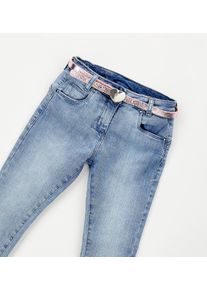 Bequeme Jeans IDO "BABY GIRL TROUSERS", M&auml;dchen, Gr. 110, EURO-Gr&ouml;&szlig;en, clear washed, 97% Baumwolle, 3% Elasthan - Polyurethan Metall, Jeans Bequeme Jeans