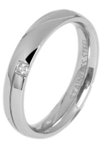 Partnerring Akzent "Classic Choice, silberfarbig, langlebig" Gr. 62, silber (silberfarbig), Fingerringe, Damen, 62, Edelstahl, Partnerring