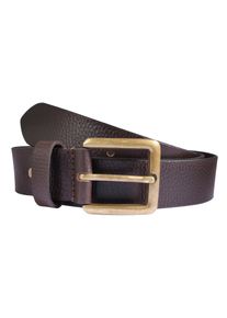 Lederg&uuml;rtel Leonardo Verrelli "90 - 140 cm (Bundweite) in Dunkelbraun aus 100% Echtleder", Herren, Gr. 100, braun, Echtleder, G&uuml;rtel Lederg&uuml;rtel