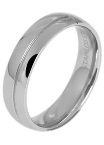 Partnerring Akzent "Classic Choice, silberfarbig, langlebig" Gr. 64, silber (silberfarbig), Fingerringe, Damen, 64, Edelstahl, Partnerring