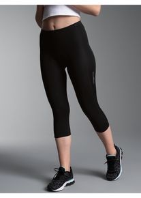 Funktionshose TRIGEMA "TRIGEMA 3/4 Radlerhose", Damen, Gr. XXL, Normalgr&ouml;&szlig;en, schwarz, Mikrofaser, 85% Polyester, 15% Elasthan, Hosen Funktionshose