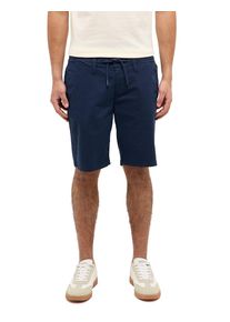 Shorts Mustang "Herren Style Portland Shorts", Herren, Gr. 36, 4136 blau, Web, 98% Baumwolle, 2% Elasthan, unifarben, slim fit, Hosen Shorts