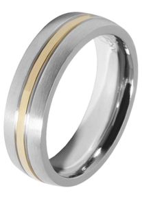 Fingerring Akzent "Judika, langlebig" Gr. 66, bunt (bicolor), Fingerringe, Damen, 66, Edelstahl, Fingerring