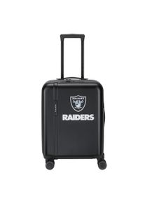 Trolley Travelite "Travelite x NFL Koffer Hartschale", Damen, Gr. B/H/T: 40cm x 55cm x 20cm 36 l, schwarz (las vegas raiders), ABS, Koffer Trolley, Unisex Koffer, TSA-Schloss, 4 Doppelrollen, offizielles NFL-Teamdesign
