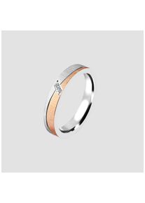Partnerring Akzent "Vision Highlight, langlebig" Gr. 52, bunt (bicolor), Fingerringe, Damen, 52, Edelstahl, Partnerring
