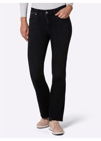 Ascari Damen Stretch-Jeans mit weitem Bein in dark grey-denim ,Gr&ouml;&szlig;e 21, Witt, 87% Baumwolle, 9% Polyester, 4% Elasthan