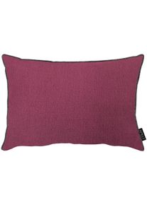 Dekokissen Apelt "Stone", pink (bordeaux, unifarben), B:45cm H:10cm L:35cm, Mischgewebe, Polyester, Dekokissen_Sitzkissen_Kissenh&uuml;llen, Dekokissen, inclusive Soft-Kissenf&uuml;llung 100% PES