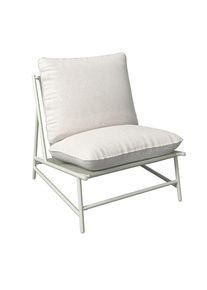 Ambia Garden Loungesessel, Hellgrau, Metall, Textil, F&uuml;llung: Polyester, Rundrohr, 70x76x87 cm, UV-best&auml;ndig, Gartenm&ouml;bel, Loungem&ouml;bel, Loungesessel