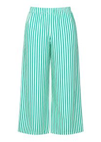 Stoffhose SASSYCLASSY "Gestreifte Hose mit weitem Bein", Damen, Gr. S-36, EURO, gr&uuml;n, Weitere Stoffart, Obermaterial: 87% Viskose CV. 13% Polyamid PA., Lang, Hosen Stoffhose, Stilvolle Viskose-Hose mit elastischem Bundund Eingriffstaschen Gr&uuml;n