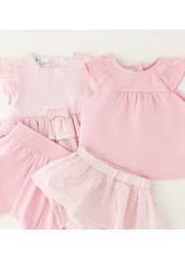 Shorts IDO "BABY GIRL SUMMER SET", M&auml;dchen, Gr. 68, EURO-Gr&ouml;&szlig;en, rosa (light pink), 100% Baumwolle - 95% Baumwolle, 5% Elasthan, Hosen Shorts