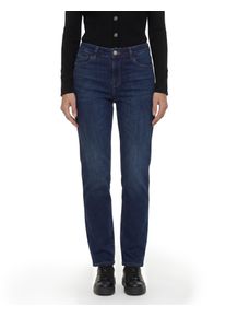 Straight-Jeans Guess "SEXY STRAIGHT", Damen, Gr. 26, L&auml;nge 32, blau (timeless schwarz), Denim/Jeans, Obermaterial: 93% Baumwolle, 6% Elastomultiester, 1% Elasthan, regular fit lang, Jeans Straight-Jeans, mit hohem Bund, Stretch-Denim