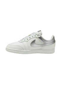 Sneaker Jordan "Air Jordan Skyline Low", Damen, Gr. 43, wei&szlig; (swan, metallic silber, schwarz), Leder, Synthetik, Schuhe Sneaker, inspiriert vom Look des Air Jordan 1