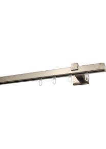 Gardinenstange Garesa "Nora", silber (edelstahlfarben), L:630cm &Oslash;:20mm, Aluminium, Gardinenstangen, Gardinenstange, Vorhanggarnitur, einfache Montage an die Wand, verl&auml;ngerbar, Kappe