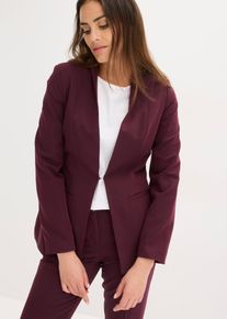 Hosenanzug BONPRIX, Damen, Gr. 54, N-Gr, rot (weinrot (l&auml;nge: regul&auml;r)), Web, Obermaterial: 80% Polyester, 15% Viskose, 5% Elasthan. Futter: 100% Polyester, regular fit, Anz&uuml;ge Hosenanzug, zweiteiliges Set, mit G&uuml;rtelschlaufen, Regular Fit, Kurzgr&ouml;&szlig;e