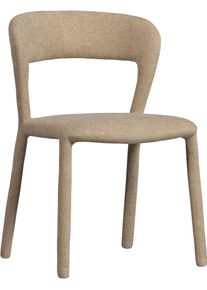 Esszimmerstuhl Woood "Noble mit Bezug und vollgepolstertem Gestell B 51 x T 56 x H 76 cm", beige (sandfarben, sandfarben), B:51cm H:76cm T:56cm, St&uuml;hle, Esszimmerstuhl, (Set, 2 St) Webstoff, Hohe Verschlei&szlig;festigkeit, Tragkraft 120 kg