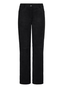 Stoffhose Ichi "Damen Freizeithose IHFINO", Damen, Gr. 42, N-Gr, schwarz, Obermaterial: 97% Polyester PES. 3% Elasthan EL., Hosen Stoffhose