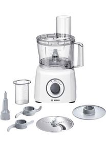 Bosch K&uuml;chenmaschine "MultiTalent 3 MCM3100W, 20 Funktionen, Universalmesser, Einf&uuml;llhilfe", grau (wei&szlig;, grau), B:22cm H:37,5cm T:26cm, K&uuml;chenmaschinen, Schneid-Raspel-Wendescheibe, Schlagscheibe (Sahne), Deckel, wei&szlig;, K&uuml;chenmaschine