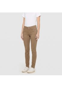 Skinny-fit-Jeans MAC "Dream Skinny", Damen, Gr. 42, L&auml;nge 34, braun (light cognac), Jeans, Obermaterial: 88% Baumwolle, 8% Elastomultiester, 4% Elasthan, sehr figurbetont lang, Jeans Skinny-fit-Jeans, in hochelastische Qualit&auml;t f&uuml;r den perfekten Sitz