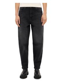 5-Pocket-Hose Mustang "Damen Style Kleo Barrel Leg", Damen, Gr. 28, L&auml;nge 32, schwarz (803 schwarz), 99% Baumwolle, 1% Elasthan, unifarben, weit, unten schmal, Hosen 5-Pocket-Hose
