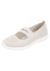 Riemchenballerina Remonte, Damen, Gr. 36, Textil, beige (creme), Schuhe Riemchenballerina, Halbschuh, Freizeitschuh, Komfortschuh mit herausnehmbarer Einlage