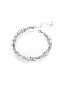 Fu&szlig;kette Kingka "Layering", silber (edelstahlfarben), Fu&szlig;ketten, Damen, Edelstahl, gl&auml;nzend, Fu&szlig;kette