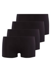 Panty Skiny "Panty Advantage Cotton Stretch Boy Leg Shorts 4P 4er Pack", Damen, Gr. M, 4 Stk., schwarz, Unterhosen Panty