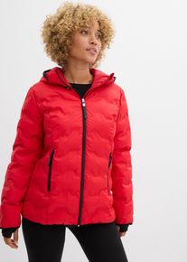 Funktionsjacke bonprix, Damen, Gr. 56, rot (salsarot), Steppware, Obermaterial: 100% Polyamid. Futter: 100% Polyester. Wattierung: 100% Polyester, bequem h&uuml;ftbedeckend, Rippb&uuml;ndchen mit Daumenl&ouml;chern, Jacken Funktionsjacke, wasserdicht, mit ultraleichter Wattierung, h&uuml;ftbedeckend