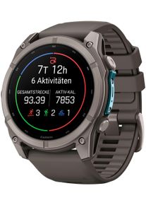 Garmin Smartwatch "Fenix 9", grau, kieselgrau, titan, 51mm, Smartwatches, Smartwatch