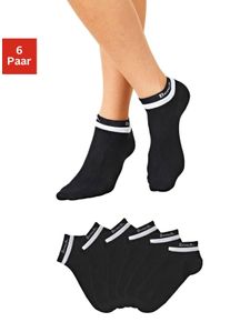 Kurzsocken Bench. "Damen Sport und Freizeitsocken", Damen, Gr. 35-38, schwarz, Baumwolle, Elasthan, Polyamid, unifarben, elastisch, Socken Kurzsocken, mit doppelten B&uuml;ndchen