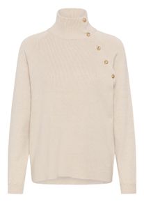 Strickpullover Cream "Damen Strickpullover CRDela", Damen, Gr. XS, blau (oat melange), Obermaterial: 55% Viskose CV. 24% Nylon NY. 21% Polyester PES., Pullover Strickpullover