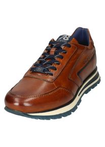 Sneaker Bugatti, Herren, Gr. 42, braun (cognac), Leder, Schuhe Sneaker, mit seitlichem Logopr&auml;gung, Freizeitschuh, Halbschuh, Schn&uuml;rschuh