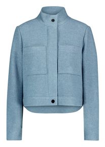 Kurzblazer Betty Barclay "Overshirt mit Taschen", Damen, Gr. 40, blau (rauchblau), Blazer Kurzblazer