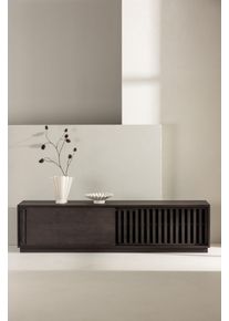 TV-Bank VENTURE HOME "Lugo, TV-Bank, Skandinavisch, Breite 180 cm", mocca, B:180cm H:45cm T:40cm, MDF, Sideboards, TV-Bank, TV-M&ouml;bel, Lackierung, dunkel, wohnlich, stilvoll, einladend