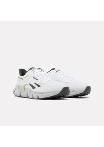 Laufschuh Reebok "ZIG DYNAMICA 6", Herren, Gr. 45, wei&szlig; (wei&szlig;, grau), Synthetik, Textil, Schuhe Laufschuh, mit reaktionsfreudiger D&auml;mpfung und flexibler Sohle
