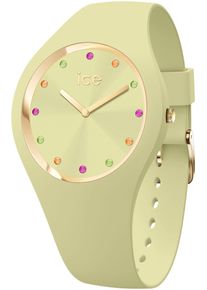 Ice Watch Quarzuhr ICE-WATCH "ICE cosmos - Small+ - 2H (colour stones)", gr&uuml;n (hellgr&uuml;n), Armbanduhren, Damen, Quarzuhr, Armbanduhr, Damenuhr, Silikonarmband, analog
