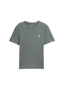 T-Shirt Tom Tailor Denim, Herren, Gr. M, gr&uuml;n (washed jasper gr&uuml;n), Single Jersey, Obermaterial: 100% Baumwolle, unifarben, normal h&uuml;ftbedeckend, Rundhals, Shirts T-Shirt, mit Rundhalsausschnitt
