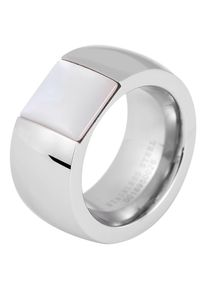 Fingerring Akzent "Vanissa, langlebig" Gr. 58, silber (silberfarbig), Fingerringe, Damen, 58, Edelstahl, Fingerring