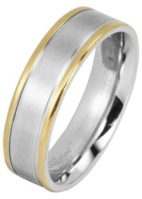 Fingerring Akzent "Corvin, langlebig" Gr. 72, bunt (bicolor), Fingerringe, Herren, 72, Edelstahl, Fingerring