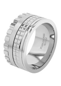 Fingerring Akzent "Tybalt, langlebig" Gr. 68, silber (silberfarbig), Fingerringe, Herren, 68, Edelstahl, Fingerring