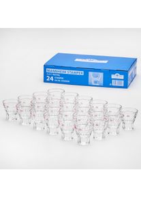 Schnapsglas Van Well "Stamper Mannheim 2cl Rotring geeicht, 24 St&uuml;ck", transparent, H:5,5cm &Oslash;:5cm, Glas, Trinkgef&auml;&szlig;e, Schnapsglas, geeicht, Rotring
