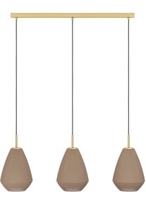 Eglo H&auml;ngeleuchte "Caprarola Pendellampe, messing, H&auml;ngeleuchte, Esszimmerlampe, Lampe", goldfarben, 3, H: 110cm, 1 Stk., Leuchten, Esszimmerlampe, H&auml;ngeleuchte mit E27 Fassung, 90 cm, H&auml;ngeleuchte