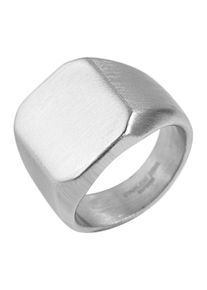 Siegelring Akzent "Miso, langlebig" Gr. 70, silber (silberfarbig), Fingerringe, Herren, 70, Edelstahl, Siegelring