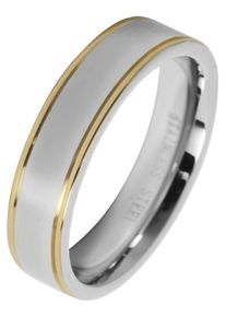 Partnerring Akzent "Deep Breath, langlebig" Gr. 76, bunt (bicolor), Fingerringe, Damen, 76, Edelstahl, Partnerring