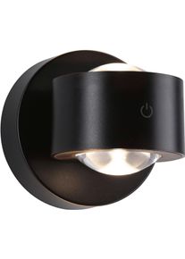 Paulmann LED Wandleuchte "Zorik dim 2,2W", schwarz, 2, &Oslash; 10cm H: 10cm, 2 Stk., Leuchten, Dimmbar, LED Wandleuchte
