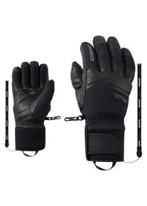 Skihandschuhe Ziener "GLENNO-Z AQUASHIELD PrimaLoft", Herren, Gr. 9.5, schwarz, Materialmix, Handschuhe Skihandschuhe, wasserdicht, winddicht, atmungsaktiv, extra warm, weich